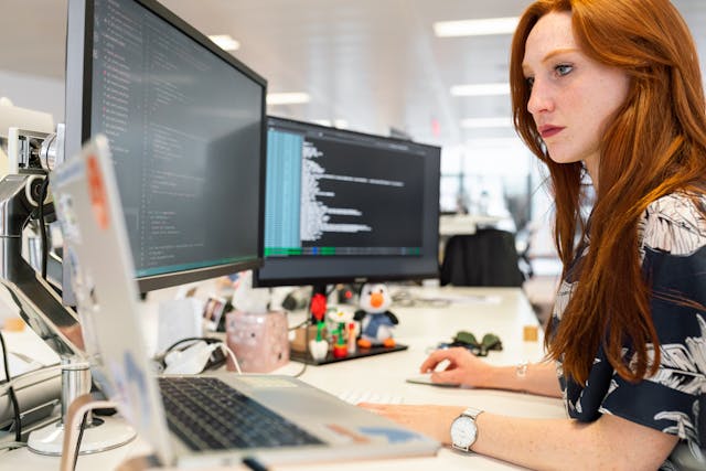 engineer at workstation
