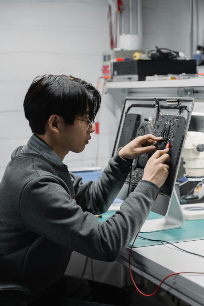PCB assembly close-up